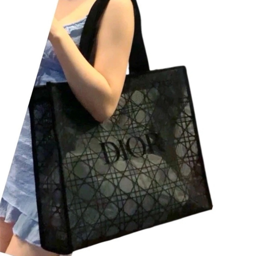 Dior Black  Patterned Tote